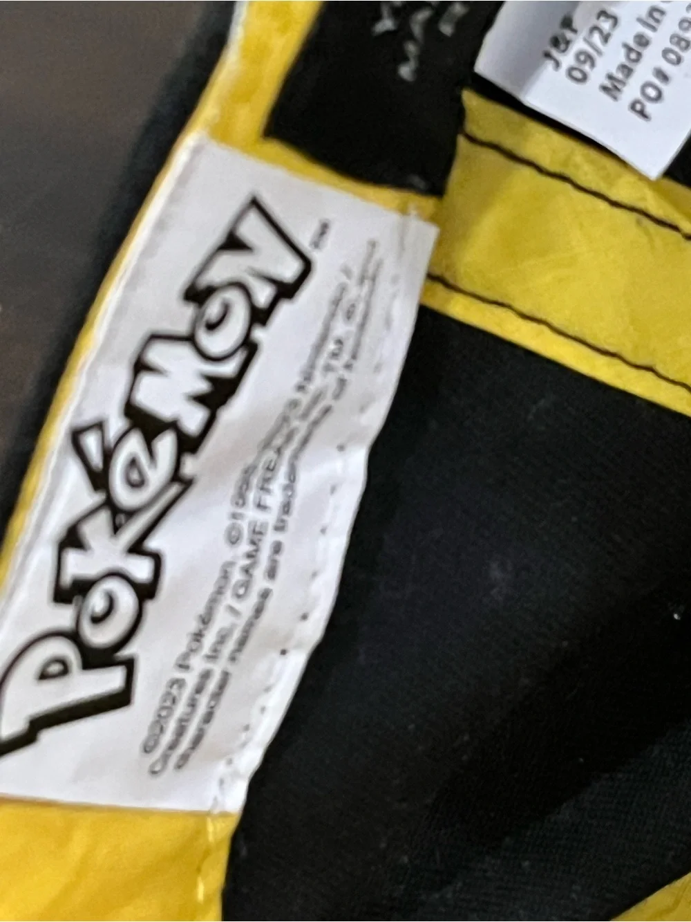 Pikachu Youth Gray Black Pokemon Baseball Hat Snapback Flat Brim Youth OSFM